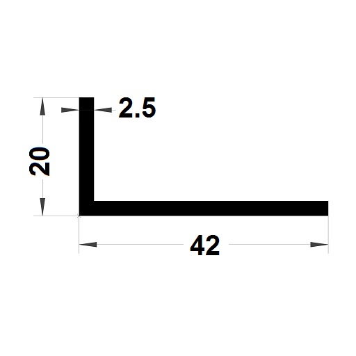 L Profile - 20x42 mm