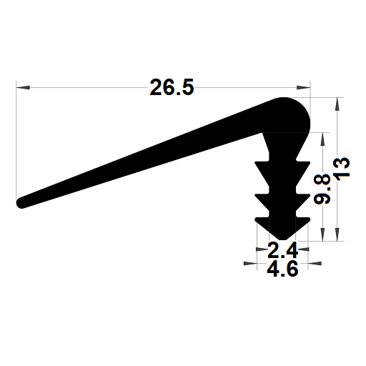 Joint véranda - 26,50x13 mm