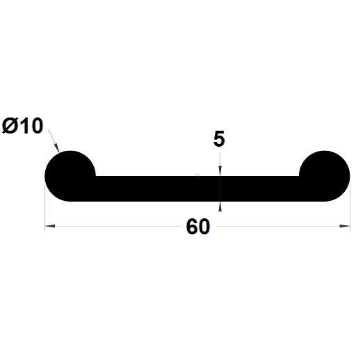 P Profile - 10x60 mm