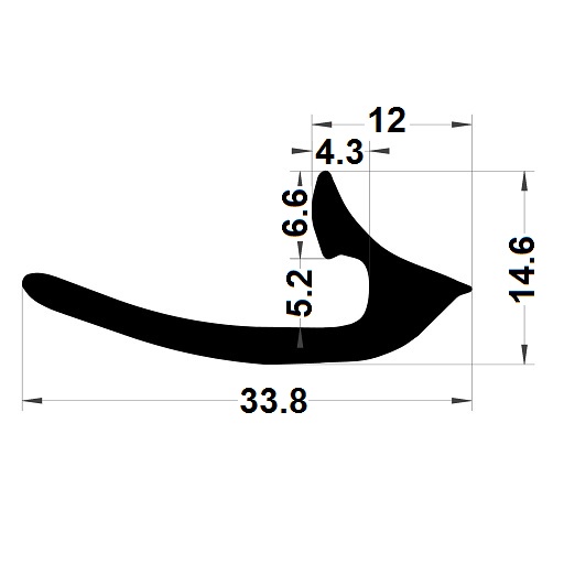 Joint véranda - 33,60x14,50 mm