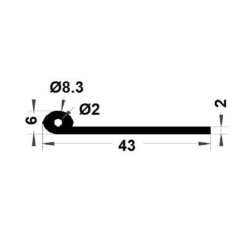 P Profile - 8,30x43 mm