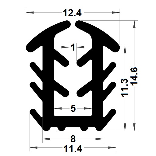 Glazing seal - 14,60x12,40 mm