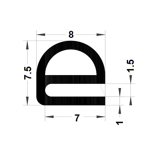 E Profile - 7,50x8 mm