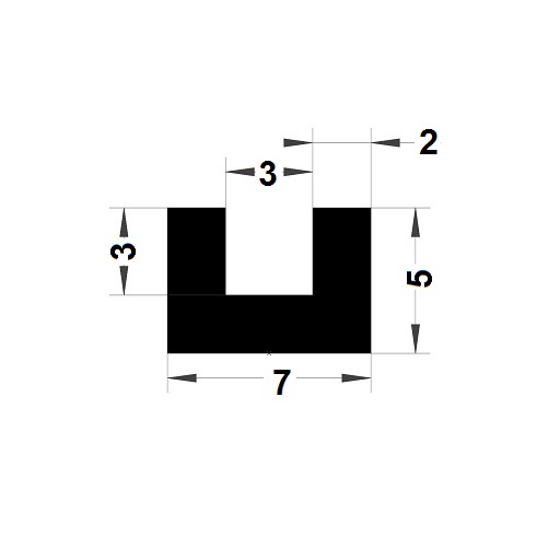 U Profile - 5x7 mm