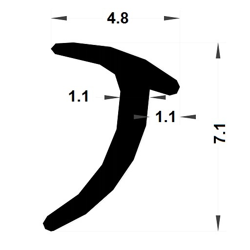 Wedge gasket - 4,80x7,10 mm