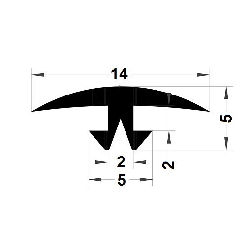 Groove cover - 5x14 mm