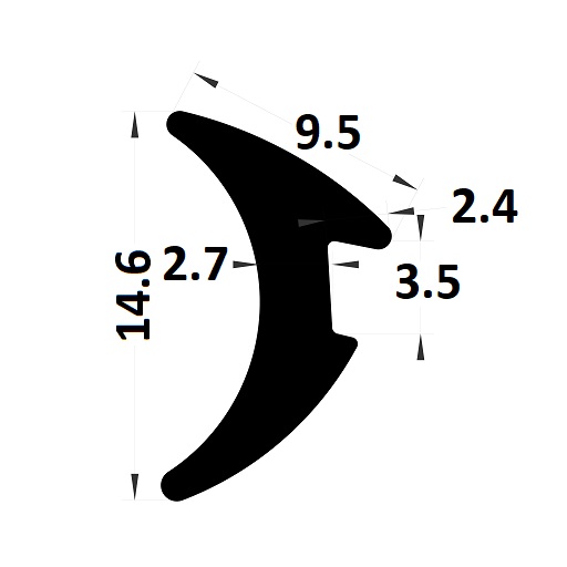 Wedge gasket - 9,50x14,60 mm