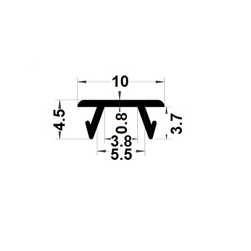 Groove cover - 4,50x10 mm