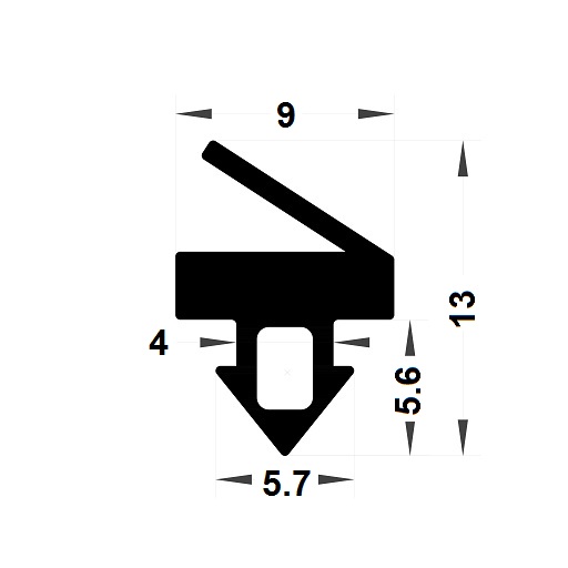 Carpentry gasket - 9x5,70 mm