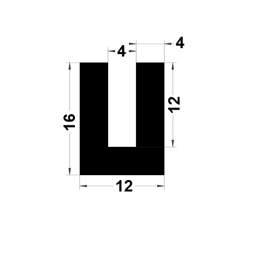 U Profile - 16x12 mm