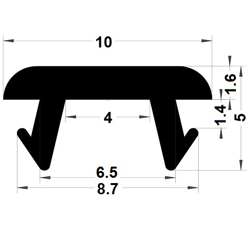 Groove cover - 5x10 mm