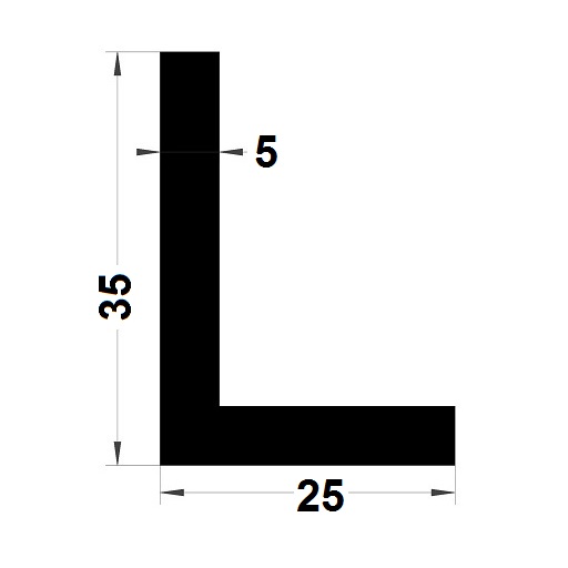 Profilé en L - 35x25 mm