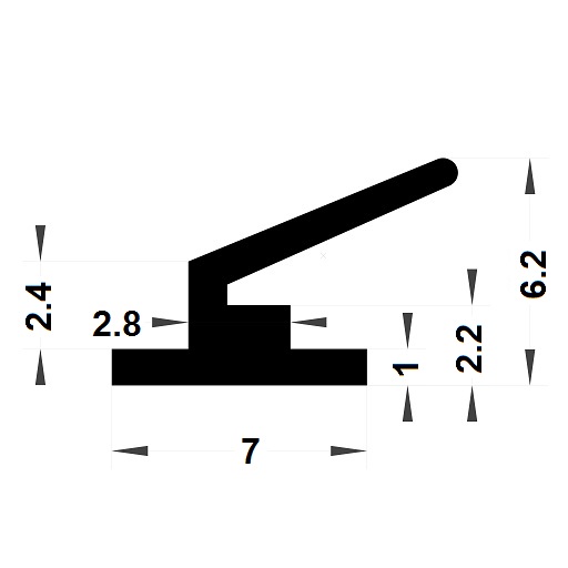 Carpentry gasket - 6,20x7 mm