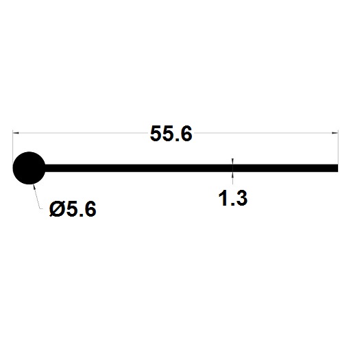 P Profile - 5,60x55,60 mm