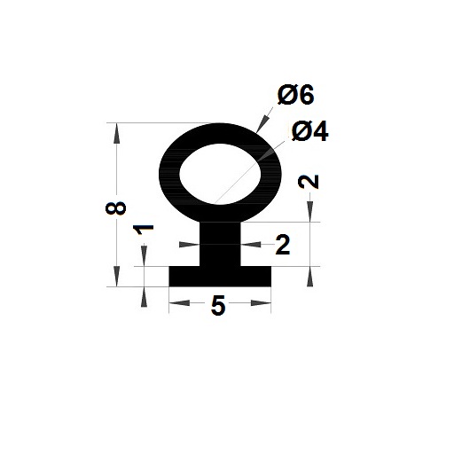 Joint tubulaire - 8x6 mm