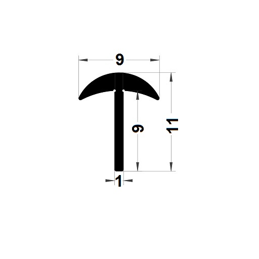 Joint de finition - 11x9 mm