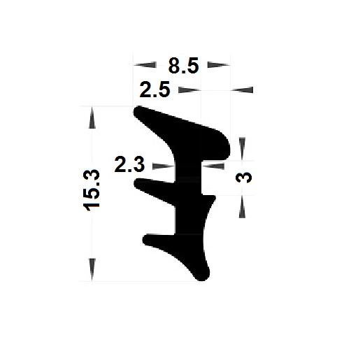 Joint de bourrage - 8,50x15,30 mm