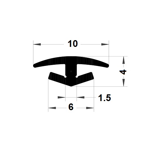 Groove cover - 4x10 mm