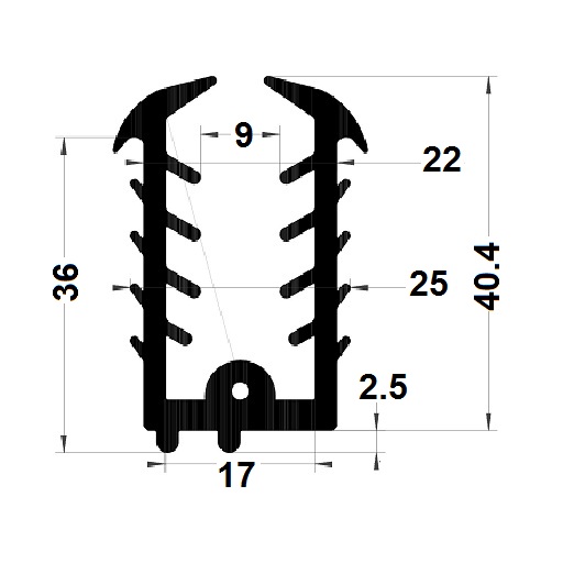 Joint vitrage - 40,40x25 mm