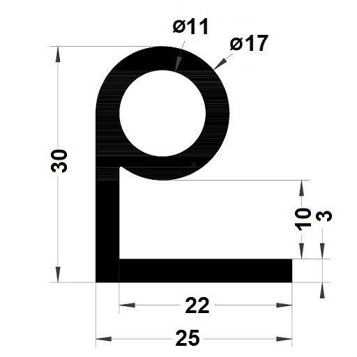 E Profile - 30x25 mm