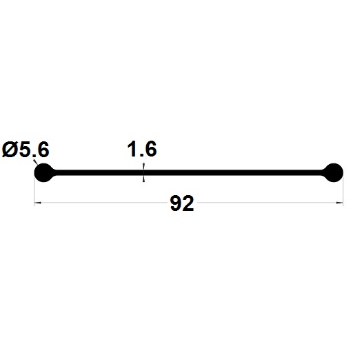 Note de musique - 5,60x92 mm