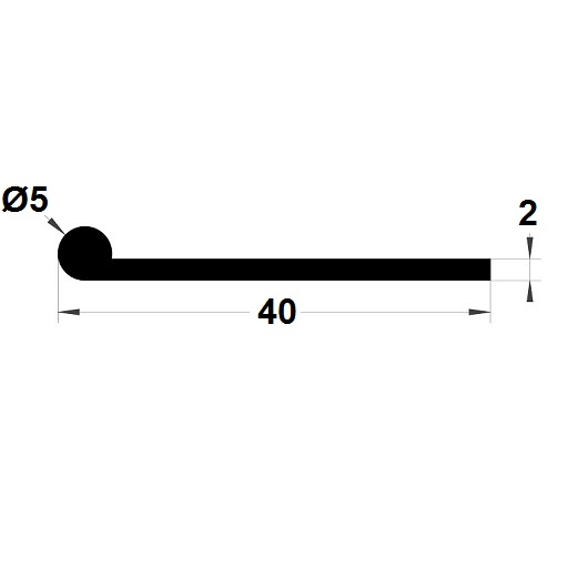 P Profile - 5x40 mm