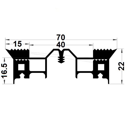 Facade drainage gasket - 22x70 mm