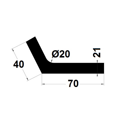 L Profile - 40x70 mm