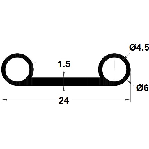 P Profile - 6x24 mm