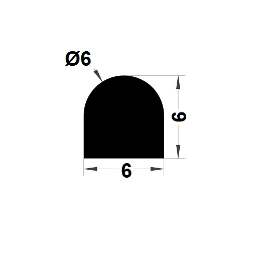 Joint de cuve - 6x6 mm