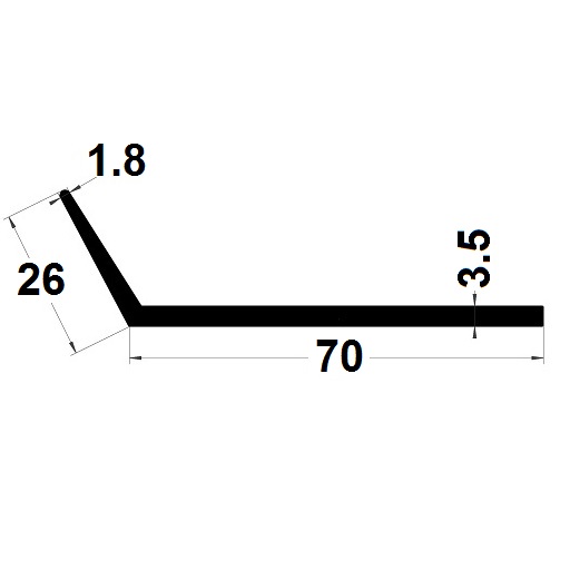 L Profile - 26x70 mm