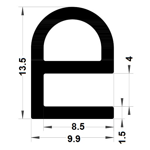 E Profile - 13,50x9,90 mm