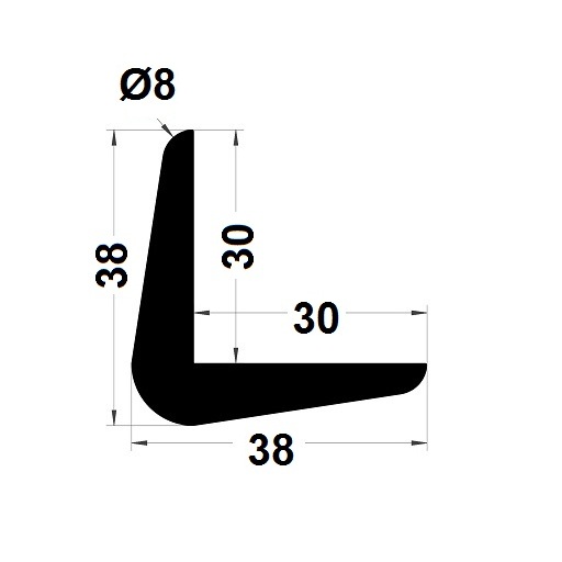 L Profile - 38x38 mm