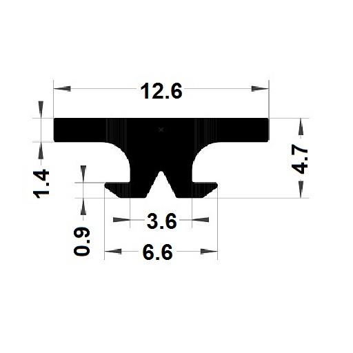 Groove cover - 4,70x12,60 mm