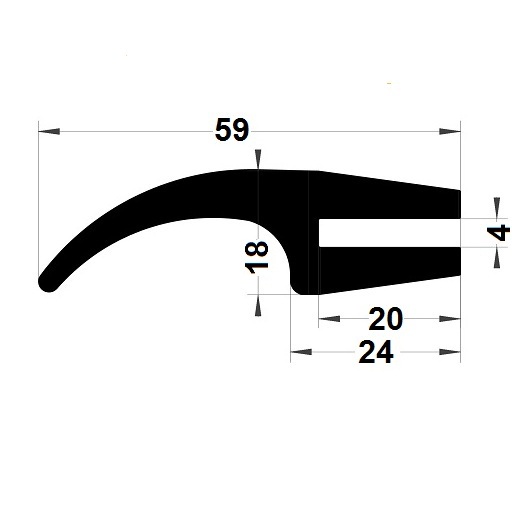 Profilé en H - 18x59 mm