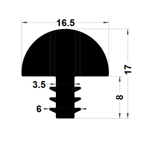 Joint de finition - 17x16,50 mm