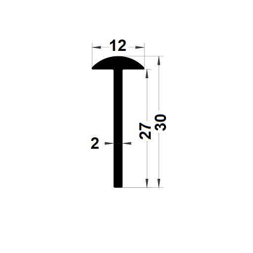 Gasket for finish - 30x12 mm