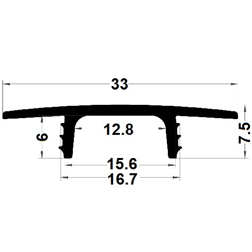 Groove cover - 7,50x33 mm