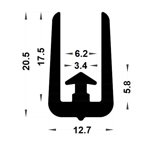 Veranda & conservatory gasket - 20,50x12,70 mm