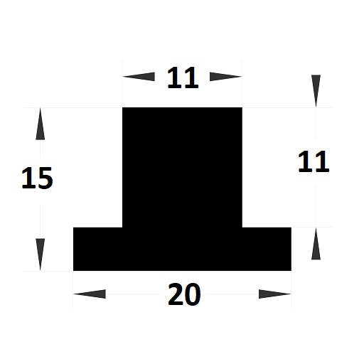 Edge covers profile - 15x20 mm