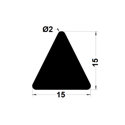 Trapoid profile - 15x15 mm