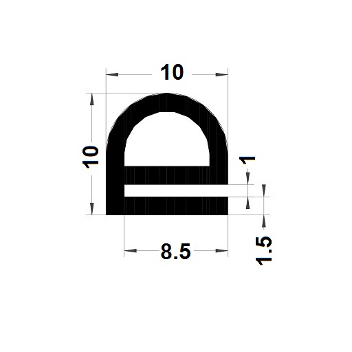 E Profile - 10x10mm