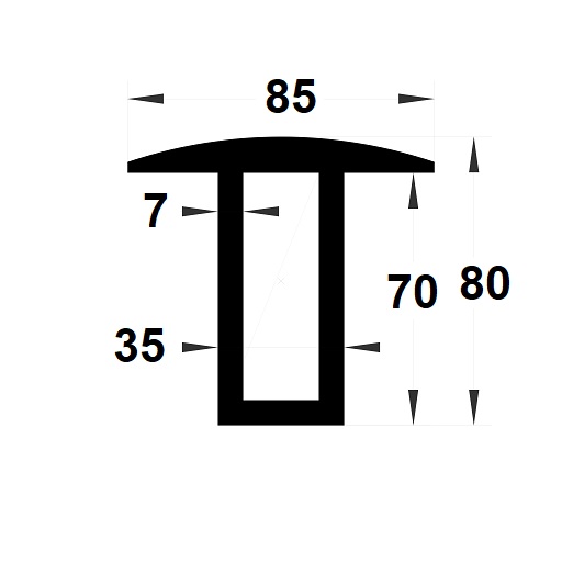 Weight bridge rubber - 80x85 mm