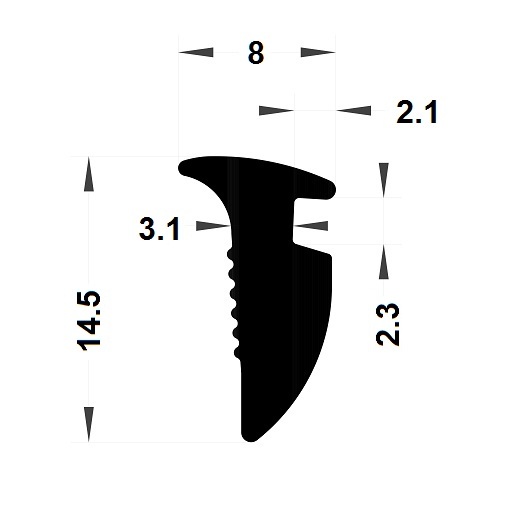 Wedge gasket - 8x14,50 mm