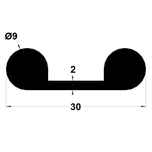 Note de musique - 9x30 mm