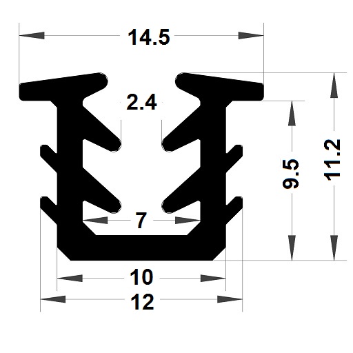 Joint vitrage - 11,20x14,50 mm