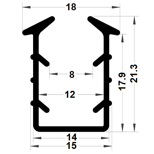 Joint vitrage - 21,30x18 mm