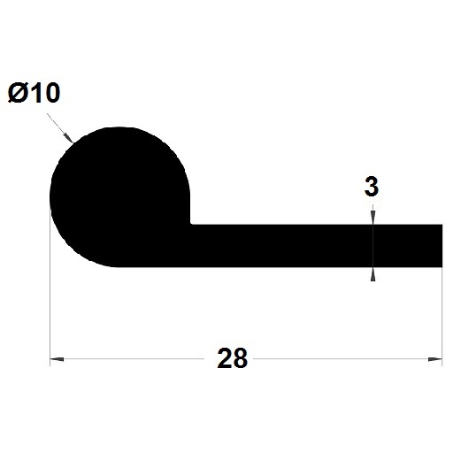 P Profile - 10x28 mm