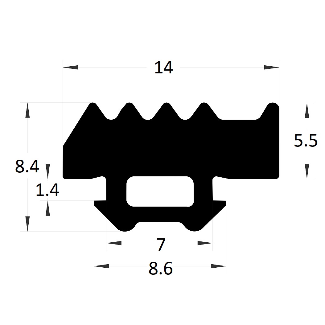 Sunroom carpentry gasket – 8,40x14 mm