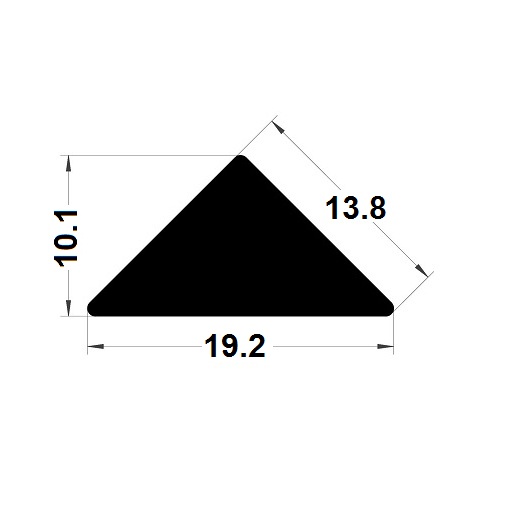 Trapoid profile - 10,1x19,2 mm